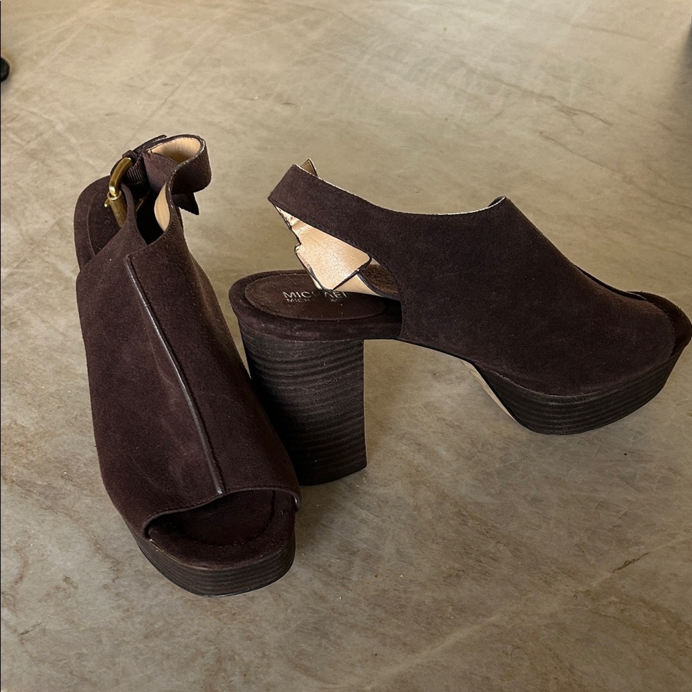 Michael Kors Chocolate Brown Suede
